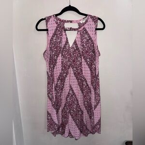 Umgee Pink and Green Patterned Dress